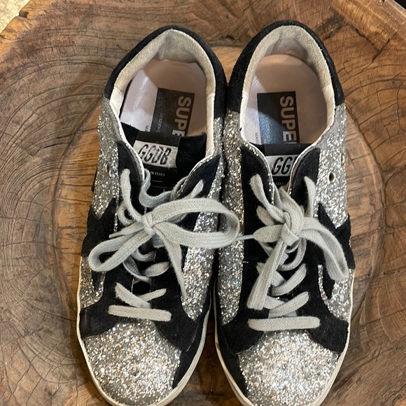 Golden Goose DB distressed glitter sneakers size 37 - Picture 2 of 5